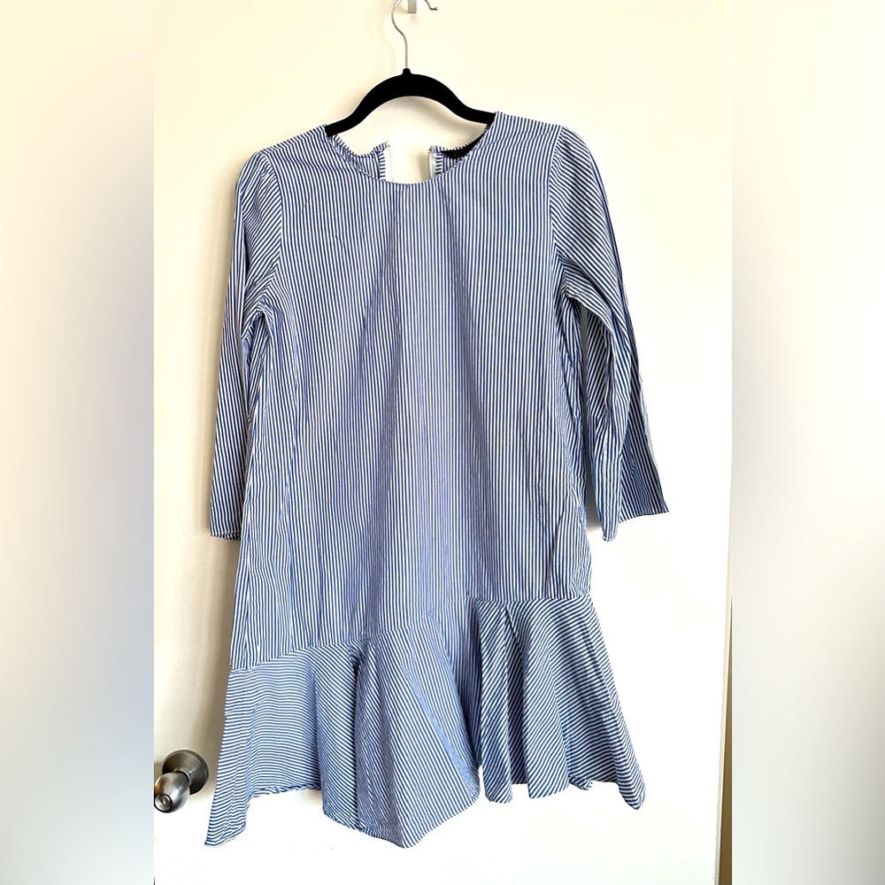 Zara women asymmetrical stripe dress in size S